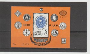 Mexico  Scott#  C345  MNH  S/S  (1968 EFIMEX)