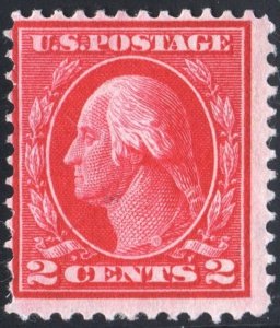 SC#406 2¢ Washington Single (1912) MH