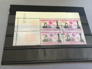 Republic du Dahomey cancelled margin block  stamps Ref 64850