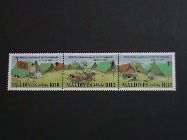 ​MALDIVES-1995-SC#2081-18TH ANNIV:-WORLD SCOUT JAMBOREE-NETHERLANDS MNH SET