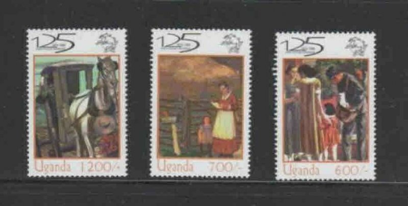 UGANDA #1634-1636 1999 UPU 125TH ANNIV. MINT VF NH O.G