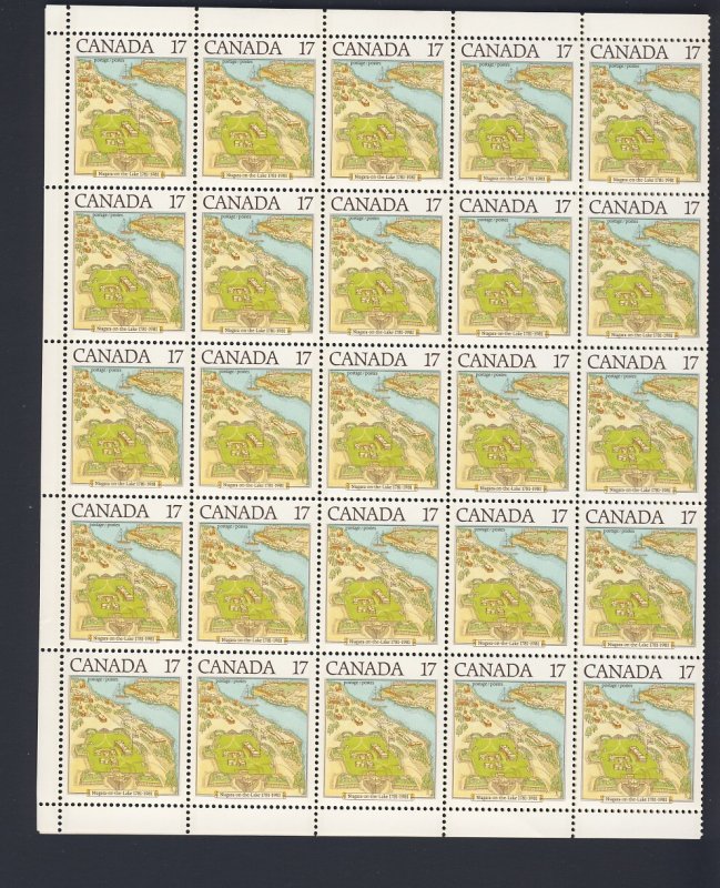 2x Canada 50 stamp Sheets;  100x17c stamps MNH Niagara-Arcadia sent folded
