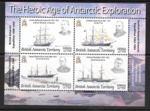 BRITISH ANTARCTIC TERR. SGMS473 2008 EXPLORERS & SHIPS  MNH