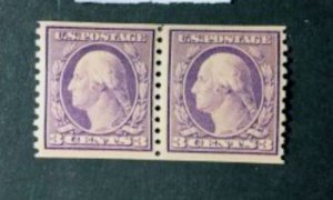 Sc# 493 MNH 1917  coil pair