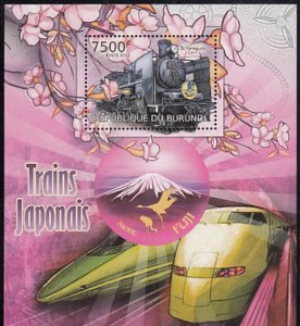 BURUNDI 2012 SHEET bur12201b JAPANESE TRAINS LOCOMOTIVES