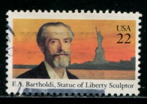 2147 US 22c FA Bartholdi, used