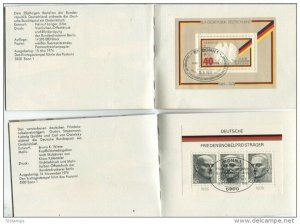 Germany 1974-5 (2) Blocks in the BOOK FIRST DAY CANCEL