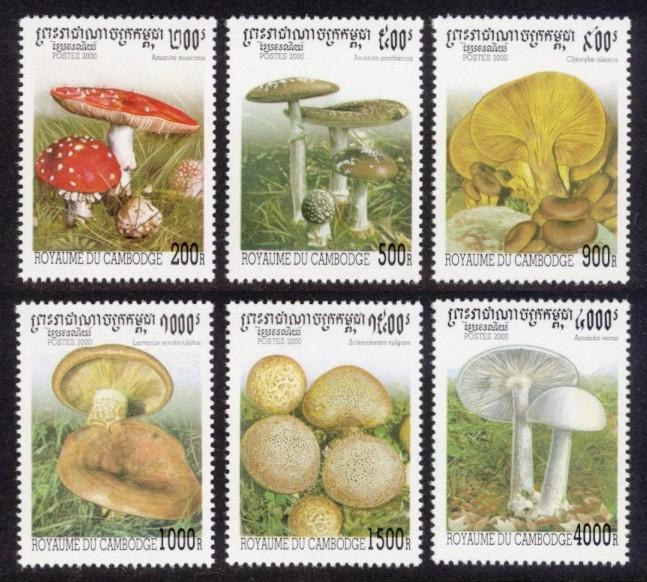 Cambodia Sc# 1952-7 MNH Mushrooms