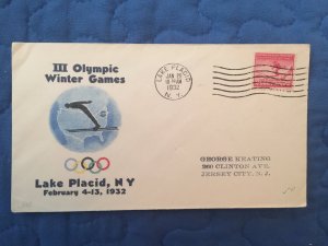 FDC 716 1932 Lake Placid