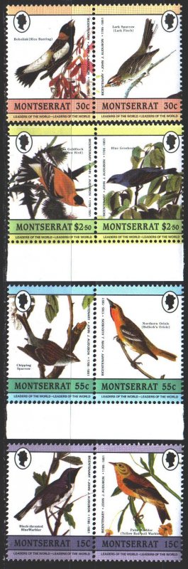 Montserrat. 1985. 597-604. Birds, fauna. MNH. 