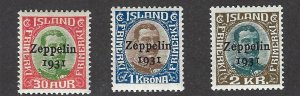 Iceland SC C9-C11 MNH F-VF SCV$275.00...fill Quality!