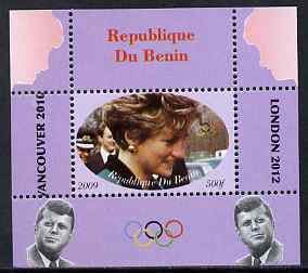 BENIN - 2009 - Diana, JFK & Olympics #11- Perf De Luxe Sheet - MNH-Private Issue