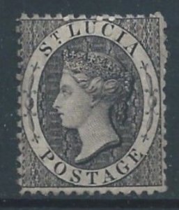 St. Lucia #7 Mint No Gum (1p) Queen Victoria - Perf 12 1/2