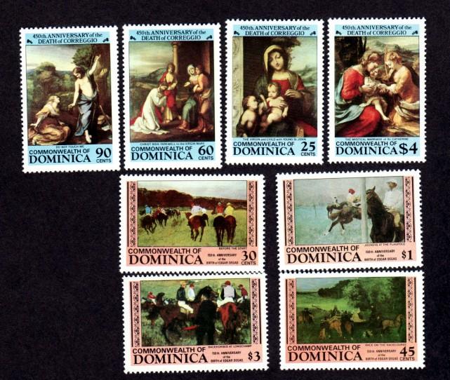 Dominica 854-861 Mint NH Correggio!