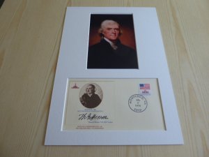 Thomas Jefferson photograph and 1976 USA Declaration of Independence Cover