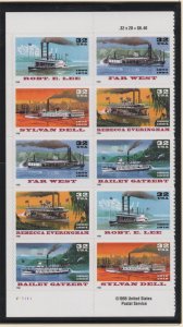 Scott # 3091-3095 PB of 10 MNH