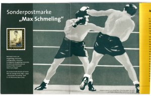 Austria Scott 1988 proposed Max Schmeling stamp in presentation booklet