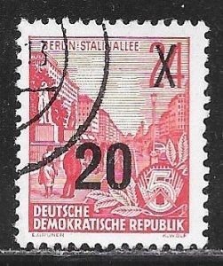 Germany DDR 220: 20 on 24pf Stalin Blvd, CTO, F-VF