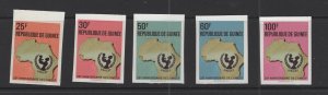 Guinea #588-92  (1971 UNICEF set imperforate) VFMNH