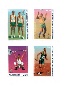 St. Vincent 1996 - Atlanta Olympic Games, Sport, Soccer - Set of 4 Stamps - MNH