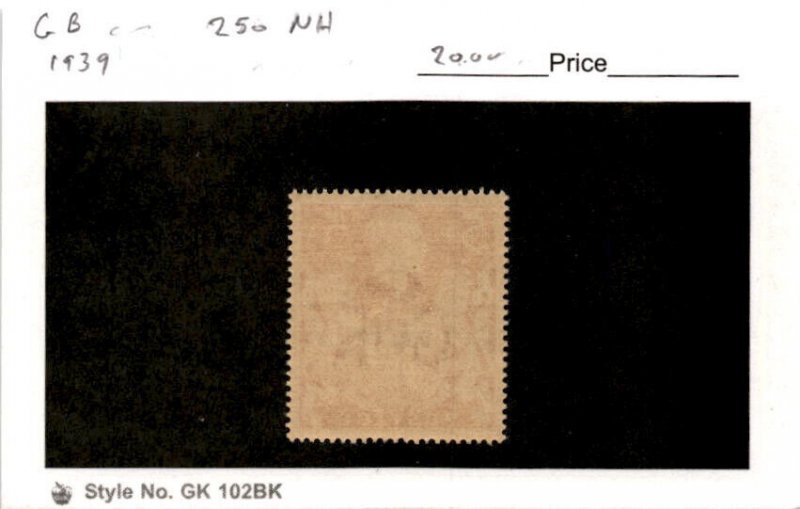 Great Britain, Postage Stamp, #250 Mint NH, 1939 King George (AB)