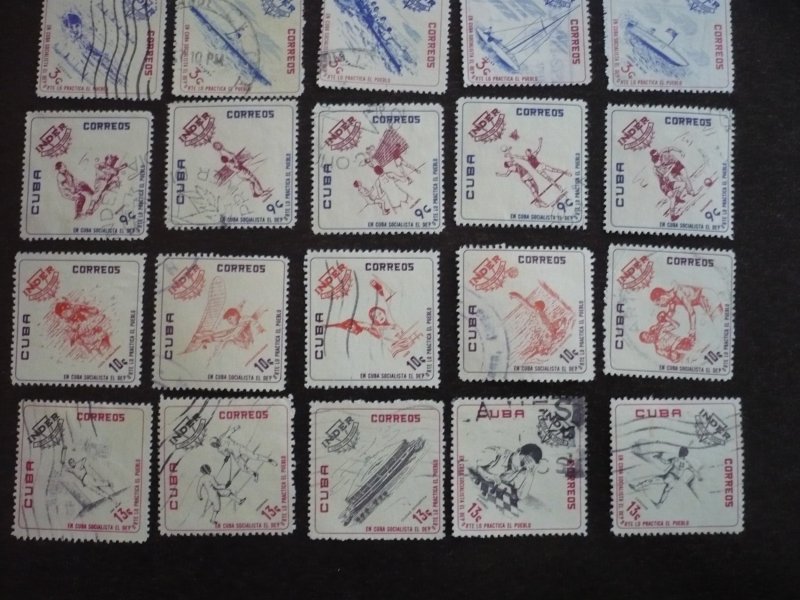 Stamps - Cuba - Scott# 713-742 - Used Set of 30 Stamps