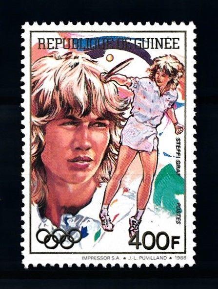 [92173] Guinea 1988 Olympic Games Seoul Tennis Steffi Graf From Set MNH