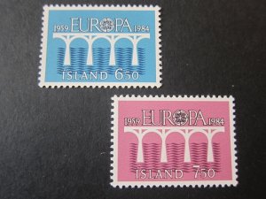 Iceland 1984 Sc 588-89 set MNH