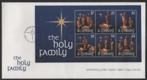 Guernsey 1999 FDC Sc 702a Christmas creche figurines Sheet