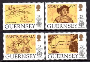 Guernsey 1992 Discovery of America - EUROPA Complete Mint MNH Set SC 467-470