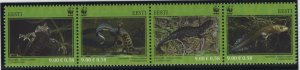 Estonia 2010 MNH Sc 653 9k Northern crested newt WWF Strip of 4