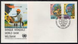 UN New York 546-547 World Bank UN Postal Administration U/A FDC