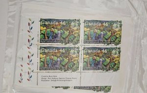 Canada 1999 #1765 International Year of Older persons Set of Inscription Blocks