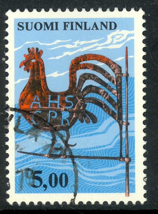 FINLAND 1977 5m  ROOSTER WEATHERVANE Scott No. 570 VFU