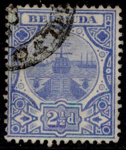 BERMUDA EDVII SG41, 2½d blue, FINE USED. Cat £10.