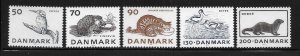 Denmark 580-584 Protected Animals set MNH