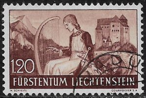 Liechtenstein #149 Used Stamp - Gutenberg Castle and Harpist