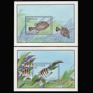 GRENADA 1990 - Scott# 1875-6 S/S Fish NH