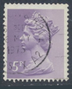 GB Machin  5p  SC# MH50 Used  2 phos bands  see details & scans