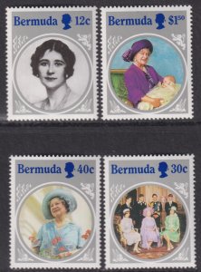 1985 Bermuda Queen Mother 75th complete set MNH Sc# 469 / 472 CV $5.40 Stk #2