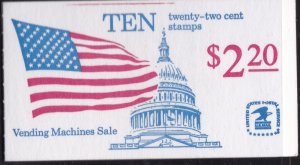 1985 USA - BOOKLET No. 139 $2.20 Red and Blue Text MNH/**