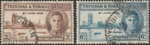 Trinidad & Tobago,  #62-63 Used  From 1946