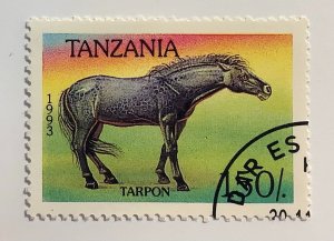 Tanzania 1993 Scott 1157 CTO - 150sh, Horses, Tarpon