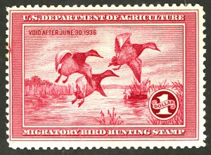 U.S. #RW2 MINT OG NH CREASES