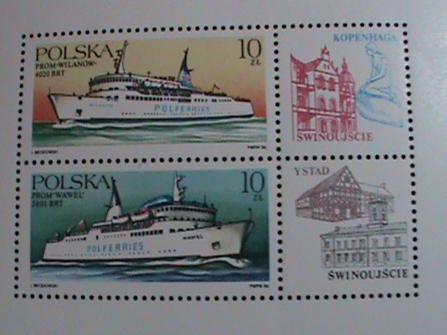 POLAND-1986 WORLD FAMOUS MODEM CRUISES SHIPS MNH  SHEET-VERY FINE-