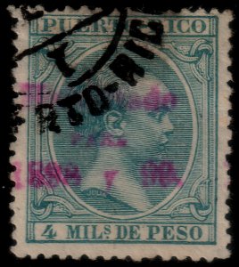 ✔️ US POSSESSIONS PUERTO RICO 1898 - ALFONSO XIII - SC. 157 (o)