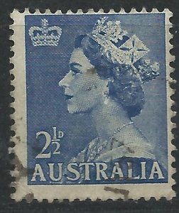 Australia 1953 - Queen Elizabeth 2½d definitive - SG261a used