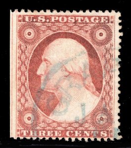 MOMEN: US STAMPS #26 VAR. PHANTOM E 61R10 USED SCARCE POSITION LOT #81264*