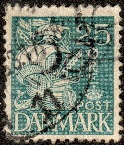 Denmark 233  - Used - 25o Caravel / Ship (Perf 13, Type I ) (1933) (cv $30.00)