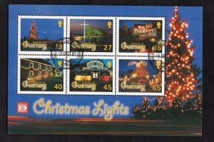 Guernsey   #755a   2001 cancelled   sheet Christmas   Hafnia 01